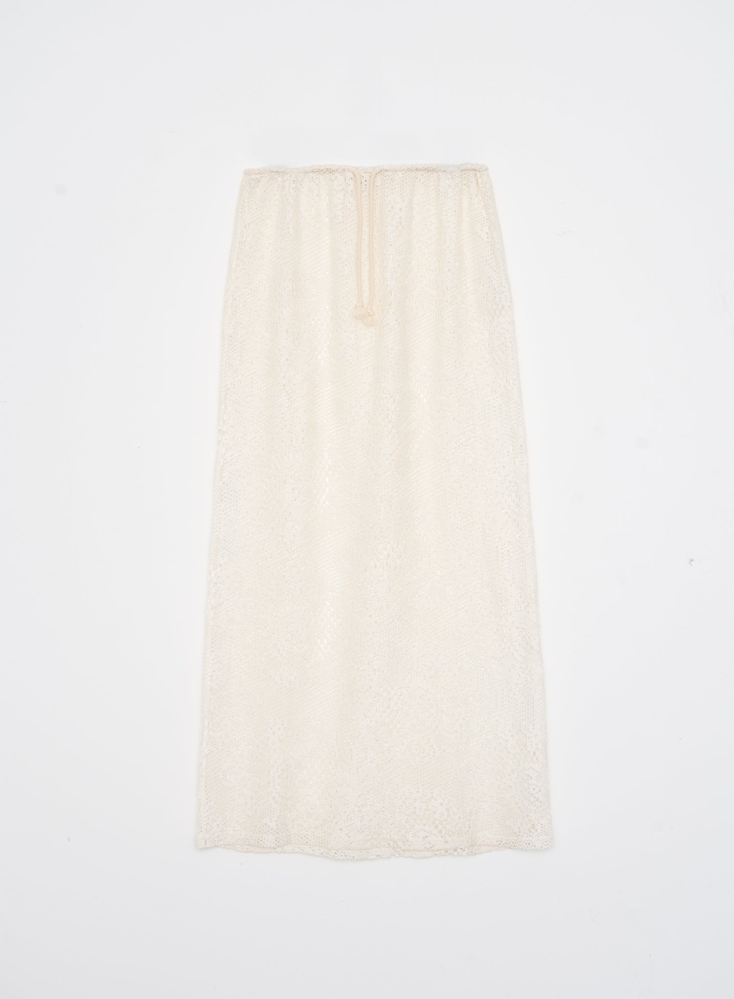 Off White Crochet Maxi Skirt